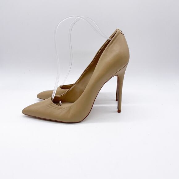 Sam Edelman Women's Hazel Pointed Toe Pump Pointed Toe Nude Leather Size 9 - Picture 4 of 12